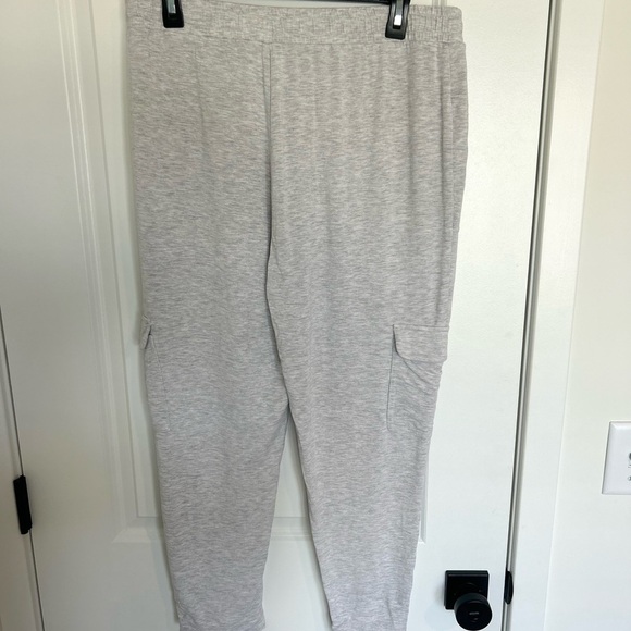 Banana Republic Gray Terry Cargo Jogger Track Pants Large - Picture 4 of 4